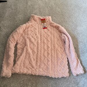 Eddie Bauer Pink Cable Knit Pullover Sweater
